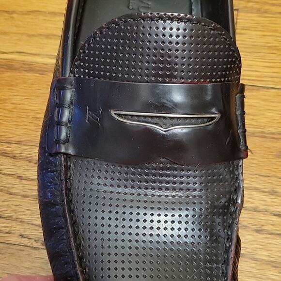 Louis Vuitton Black Luxury Designer Perforated Leather Driving Loafers -9 to 9.5 - Picture 6 of 12